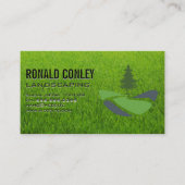 Carte De Visite Herbe | Arbre | Équipement de tondeuse à gazon (Devant)