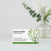 Carte De Visite Herbe | Arbre stylisé (Debout devant)