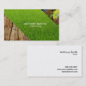 Carte De Visite Herbe, Bois, Jardin (Devant / Derrière)