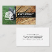 Carte De Visite Herbe coupante | Bois haché | Logo de l'arbre (Devant / Derrière)