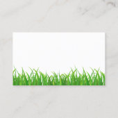 Carte De Visite Herbe coupante de tondeuse de pelouse | Pouce vert (Dos)