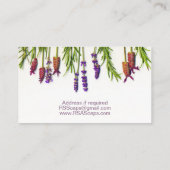 Carte De Visite Herbe de soins à la peau au savon naturel (Dos)