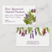 Carte De Visite Herbe de soins à la peau au savon naturel (Devant / Derrière)