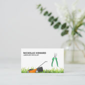 Carte De Visite Herbe en croissance | tondeuse à gazon | Jardins (Debout devant)