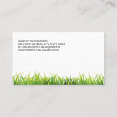 Carte De Visite Herbe en croissance | tondeuse à gazon | Jardins (Dos)