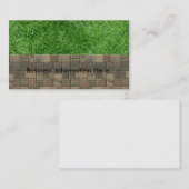Carte De Visite herbe et machines à paver (Devant / Derrière)