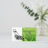 Carte De Visite Herbe | Machine à gazon | Services de paysage (Debout devant)