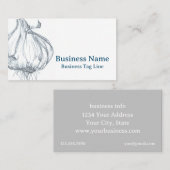 Carte De Visite Herbe médicinale de l'ail Bulb Ink Art (Devant / Derrière)