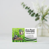 Carte De Visite Herbe | tondeuse à gazon | Outils de paysage (Debout devant)