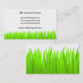 Carte De Visite Herbe verte, service de fauchage de pelouse (Devant / Derrière)