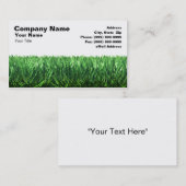 Carte De Visite Herbe verte sur le fond blanc (Devant / Derrière)