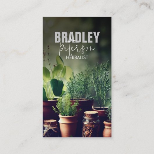 Carte De Visite Herbes de médecine feuille des plantes (Devant)