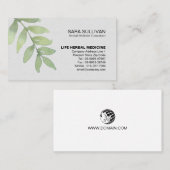 Carte De Visite Herbes de médecine feuille des plantes (Devant / Derrière)