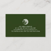 Carte De Visite Herbes de médecine feuille des plantes (Dos)