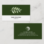 Carte De Visite Herbes de médecine feuille des plantes (Devant / Derrière)