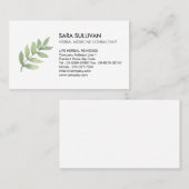 Carte De Visite Herbes de médecine feuille des plantes (Devant / Derrière)