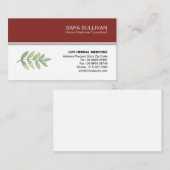 Carte De Visite Herbes de médecine feuille des plantes (Devant / Derrière)