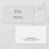 Carte De Visite Herbes de médecine feuille des plantes (Devant / Derrière)