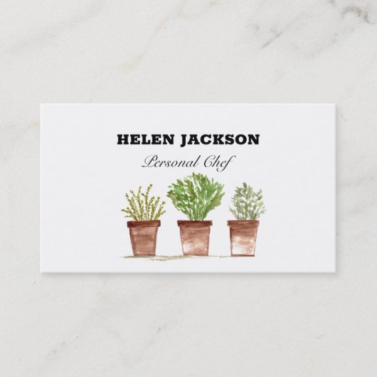 Carte De Visite Herbes de persil de romarin (Devant)