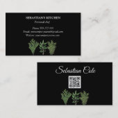 Carte De Visite Herbes de Sage de thym de romarin Chef culinaire P (Devant / Derrière)