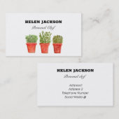 Carte de visite Herbes de Sage de thym romary (Devant / Derrière)