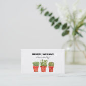 Carte de visite Herbes de Sage de thym romary (Debout devant)