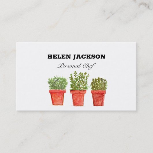 Carte de visite Herbes de Sage de thym romary (Devant)