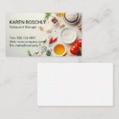 Carte De Visite Herbes épices | Ingrédients (Devant / Derrière)