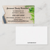 Carte De Visite Herbes et couteau sur une planche à découper (Devant / Derrière)