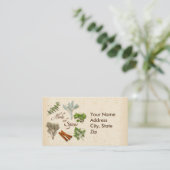 Carte de visite Herbes et épices (Debout devant)