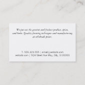 Carte De Visite Herbes et épices | Cadre noir / panier (Dos)