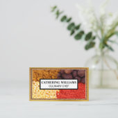 Carte De Visite Herbes et épices | Cadre Or (Debout devant)