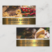 Carte De Visite Herbes et épices de pâtes | Culinaire (Devant / Derrière)