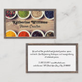 Carte De Visite Herbes et épices | Encadrez-le (Devant / Derrière)