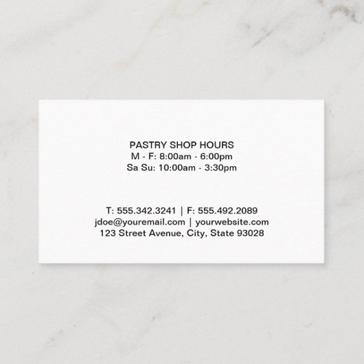 Carte De Visite Herbes et épices sur table (Dos)