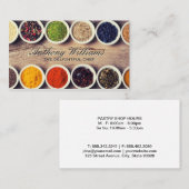 Carte De Visite Herbes et épices sur table (Devant / Derrière)