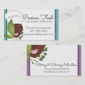 Carte De Visite Herbes faites sur commande de chef de femme (Devant / Derrière)