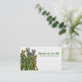 Carte De Visite Herbes faites sur commande de thym de couleur (Debout devant)