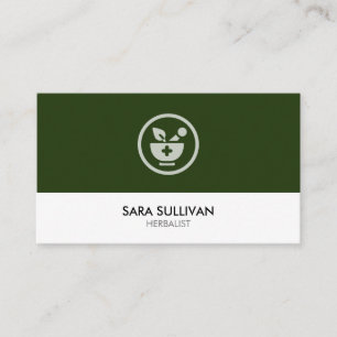 Carte De Visite Herbes médicinales de pilules de mortier