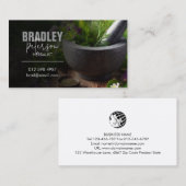 Carte De Visite Herbes médicinales de pilules de mortier (Devant / Derrière)