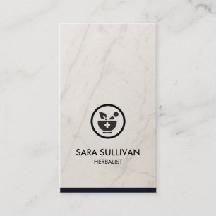 Carte De Visite Herbes médicinales de pilules de mortier