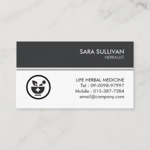 Carte De Visite Herbes médicinales de pilules de mortier
