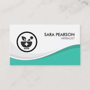 Carte De Visite Herbes médicinales de pilules de mortier