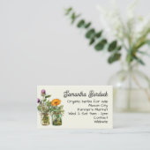 Carte De Visite Herbes Nature Herbaliste (Debout devant)