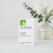 Carte de visite herbeux vertical exceptionnel (Debout devant)