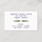Carte De Visite Herboriste Herb Shop Double-face (Dos)