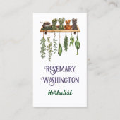 Carte De Visite Herboriste Herb Shop Double-face (Devant)