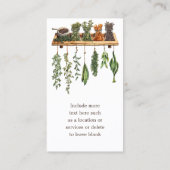 Carte De Visite Herboriste Naturopathe Herb Shelf  (Dos)