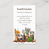 Carte De Visite Herboriste Naturopathe Herb Shelf  (Devant)