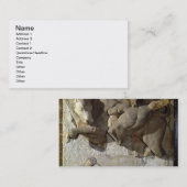 Carte De Visite Hercule combattant Taureau crétois, un d'une série (Devant / Derrière)